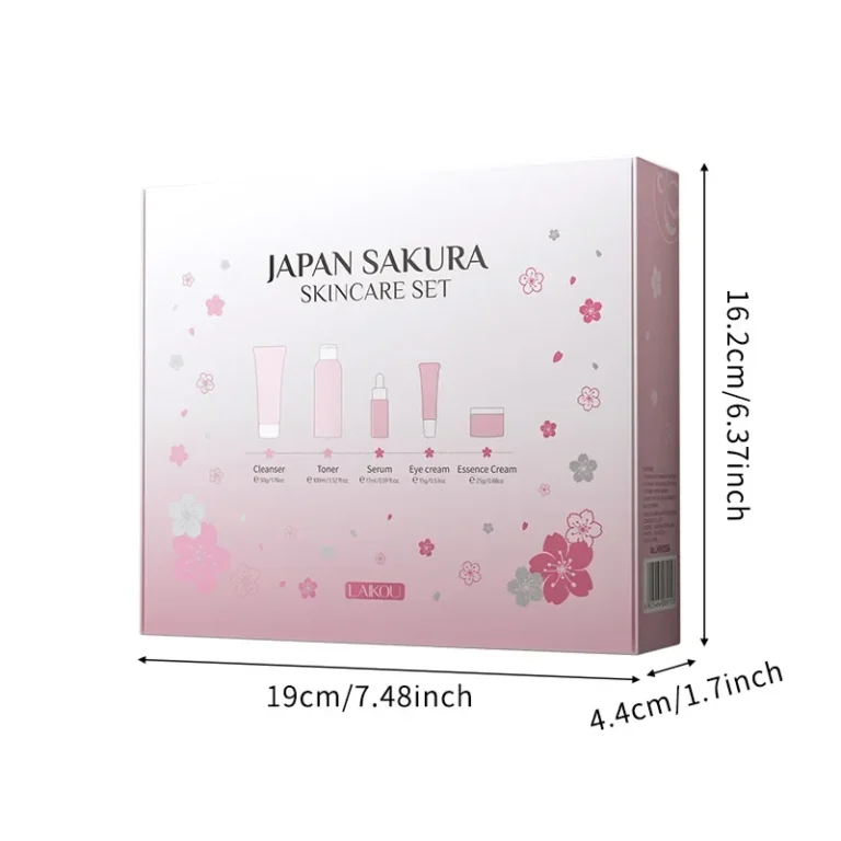laikou sakura kit skin care sets moisturizing and reducing fine lines cleansing pore product 5 piece korean skincare set