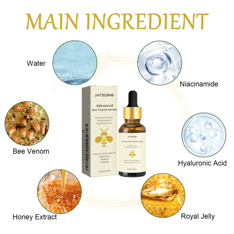 1/2/3pcs bee venom facial serum face essence wrinkle reduction skin tightening natural collagen booster hyaluronic acid essence