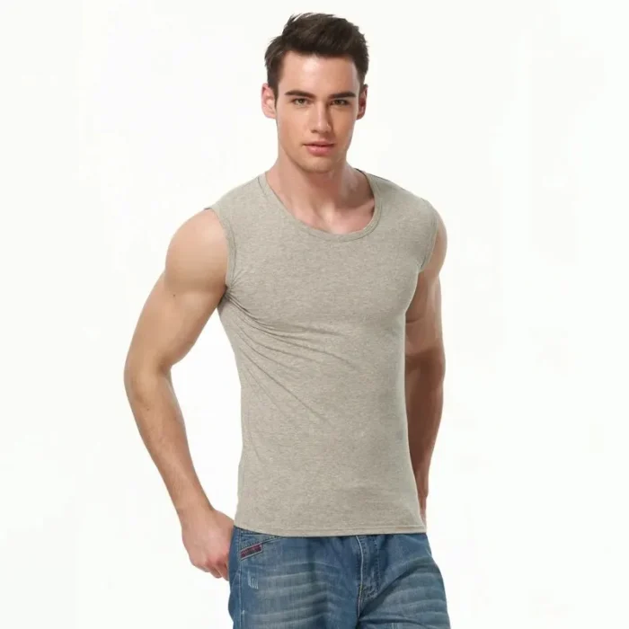 Cotton Sleeveless Vest - Image 3