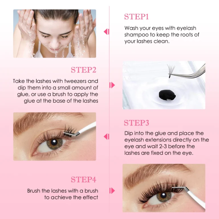 zwellbe lash clusters glue 8ml black eyelash glue for diy lash extensions long lasting waterproof&no irritation makeup tool
